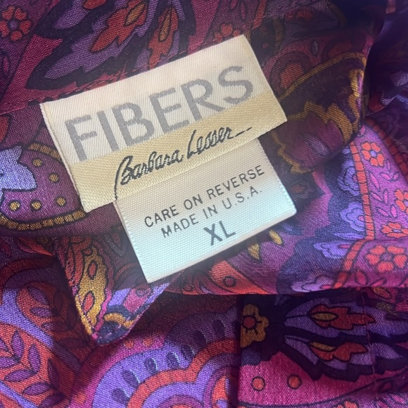 Vintage Barbara Lesser  Sheer Tunic Blouse Size XL - Picture 8 of 9